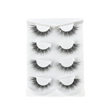 Four Pairs Of Eye Tail Lengthened False Eyelashes Three-dimensional Volume