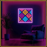 Fine Geometric Art UV Neon Sign