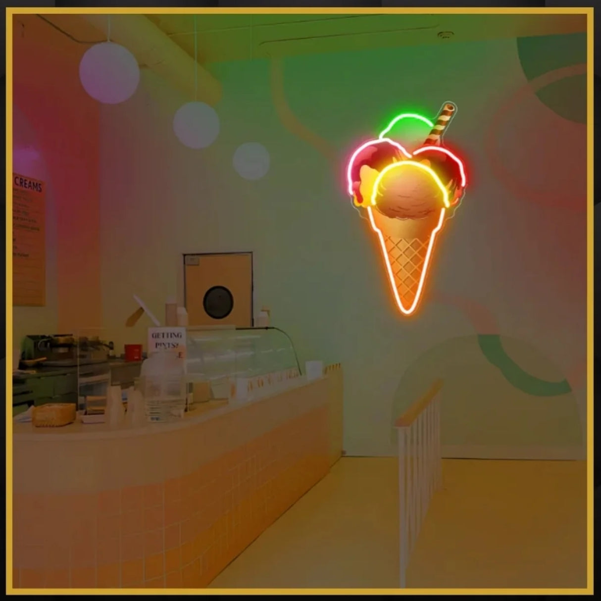 Ice Cream UV Neon sign