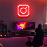 Instagram Logo Neon Sign - A Vibrant Fusion of Social Media