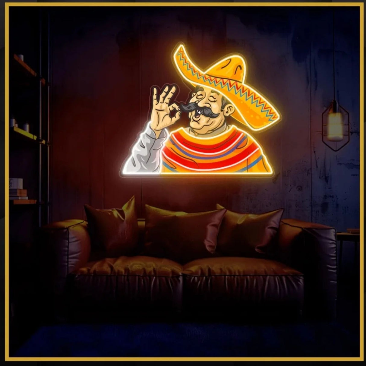 Mexican Man UV Neon Sign