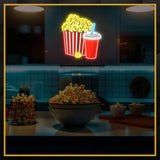 Pop Corn & Drink UV Neon Sign