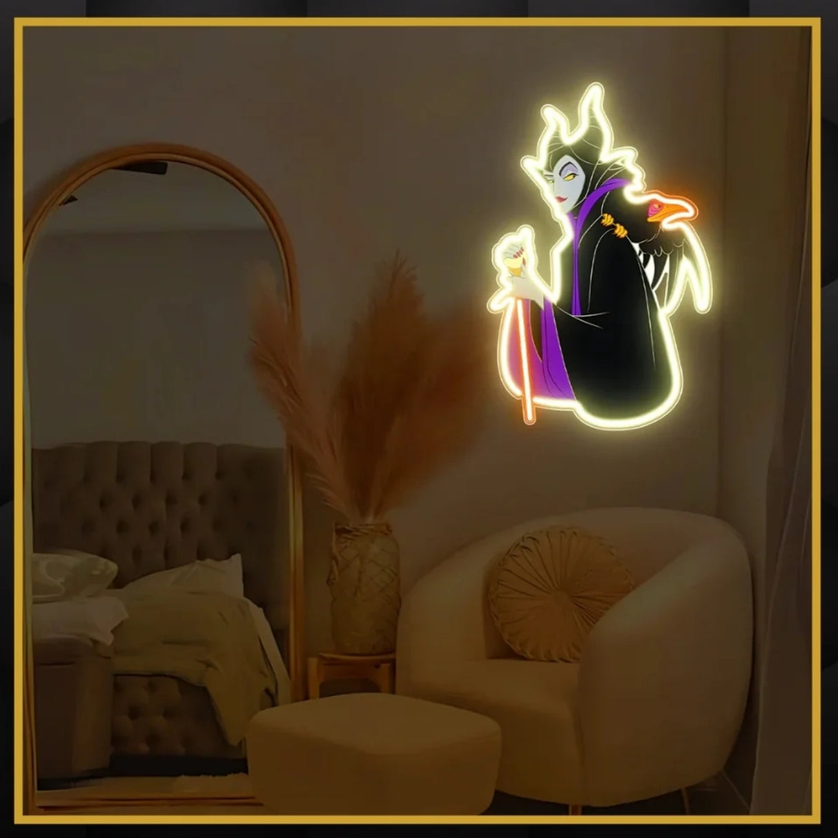 Maleficient UV Neon Sign