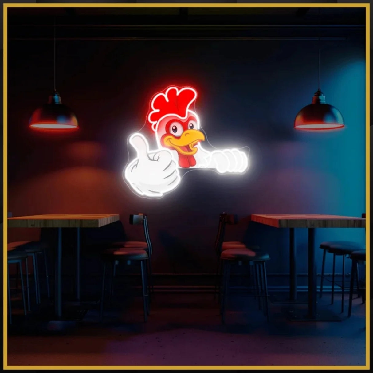 Chicken UV Neon Sign