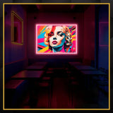 Retro Art Woman UV Neon Sign