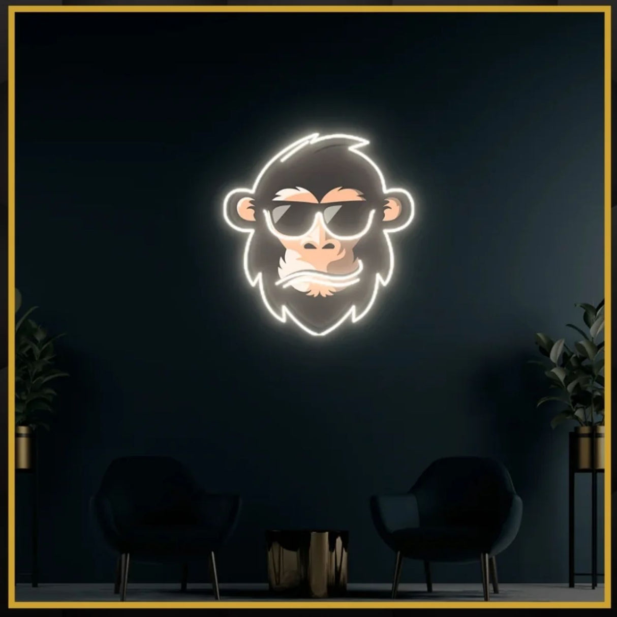 Monkey UV Neon Sign