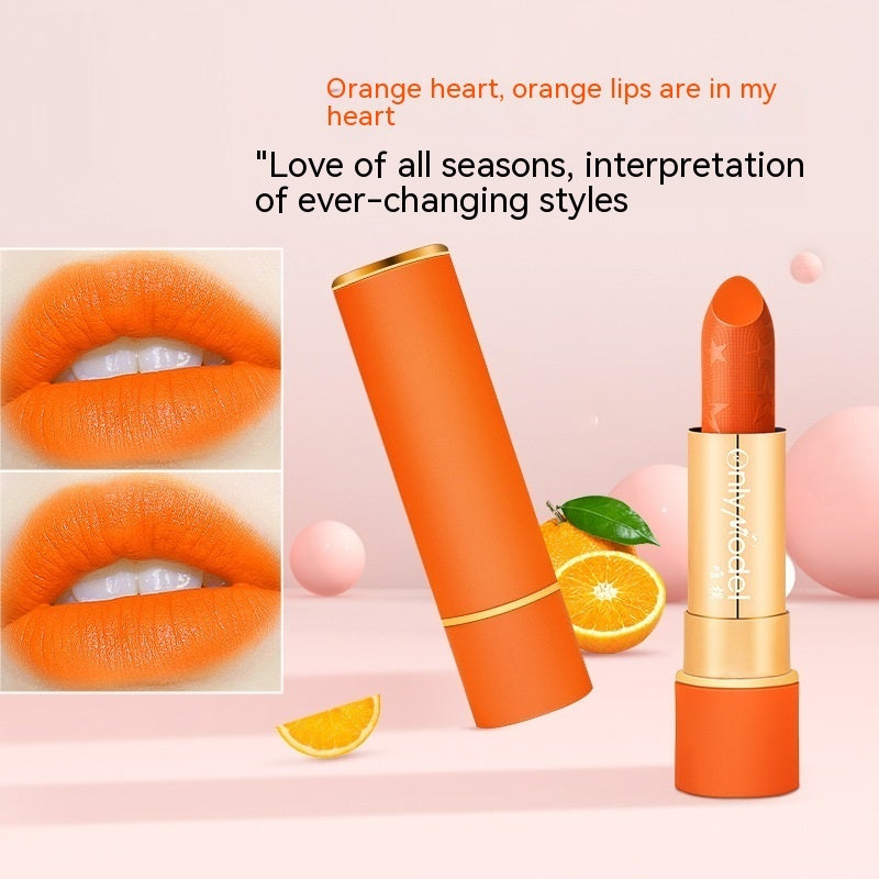 Carrot Orange Nourishing Lipstick Not Easy To Fade