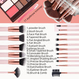 16 Makeup Brushes Suit Portable For Beginners