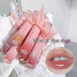 Water Light Transparent Mirror Lip Lacquer No Stain On Cup Pure Water Jelly Glass Lip