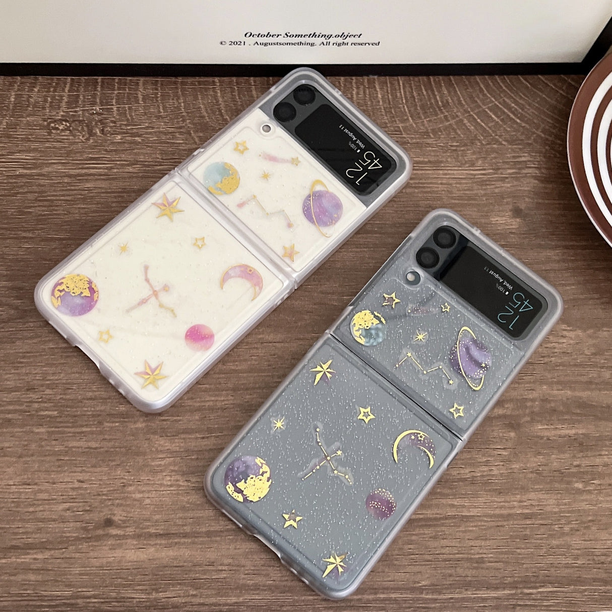 Dropped Star Moon Phone Case Folding Screen Protector