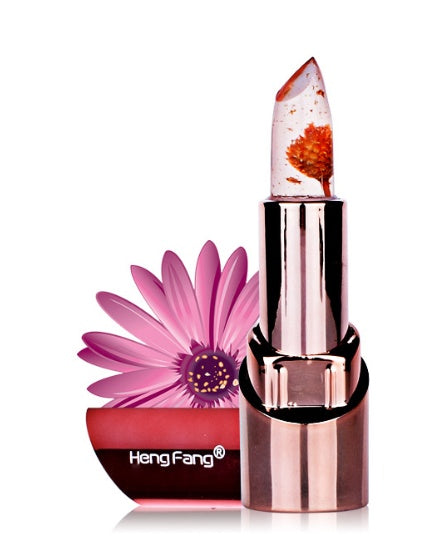 Gold leaf flower jelly temperature change lipstick