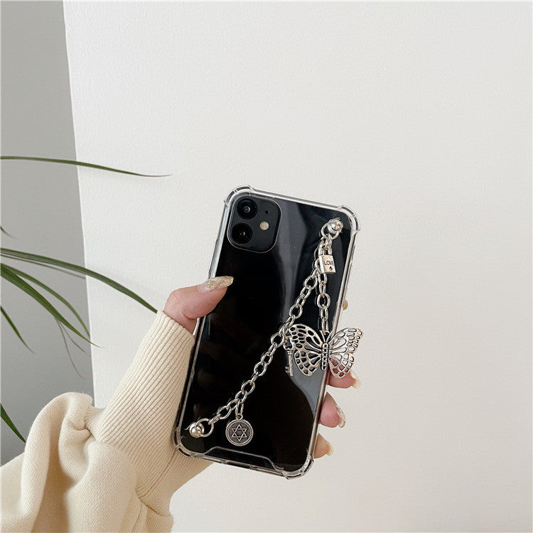 Laser Butterfly Chain Phone Case Cover