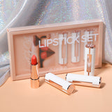 Gold Silk Brocade Velvet Lipstick Set Combination