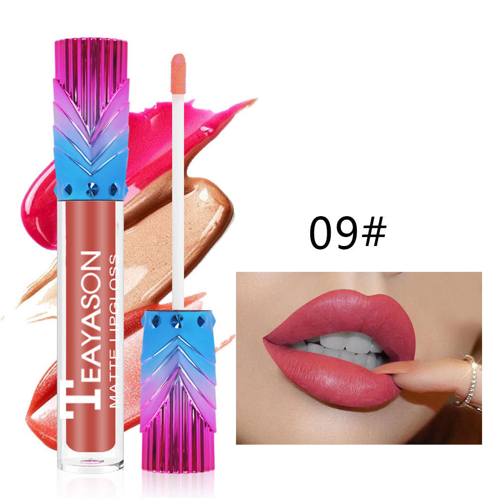 Lip Glaze Deep Red Foreign Trade Color Is Not Easy To Dip Cup Lipstick