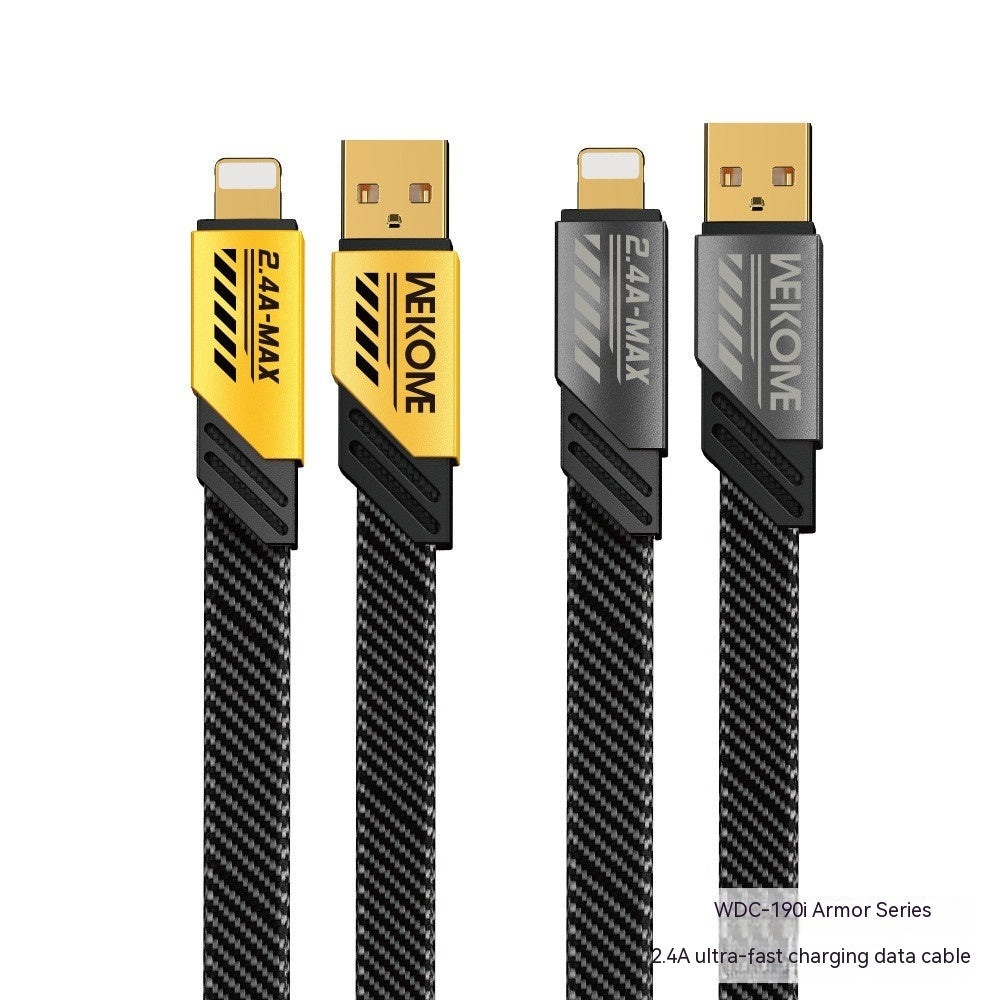 One-to-two Mech Data Cable 100W Two-in-one Magnetic Super Charging Cable Type-C Fast Charge Data Cable