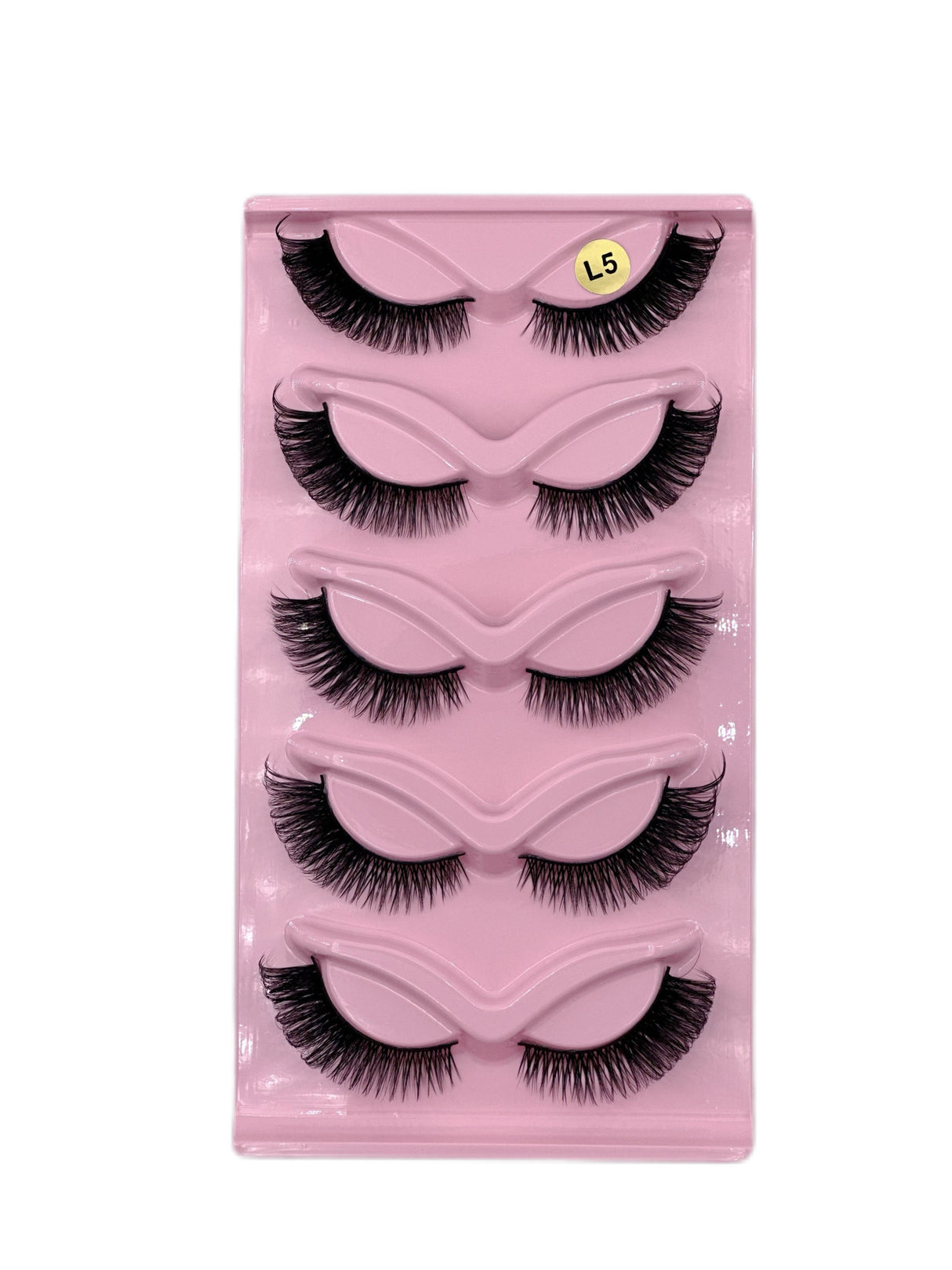 5 Pairs Of Multi-layer Three-dimensional Thick Cross Cat Eye False Eyelashes