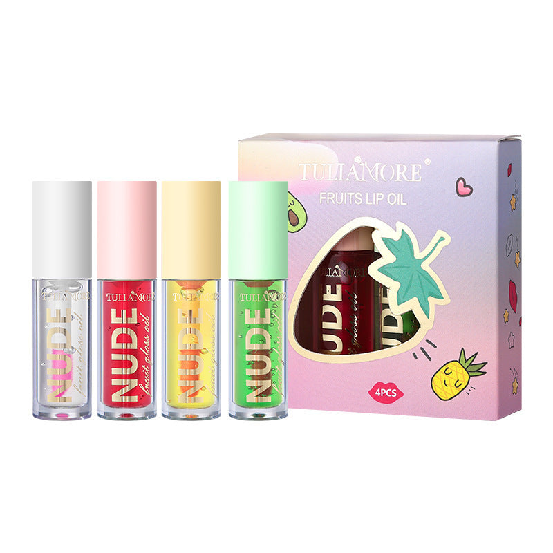 Temperature Change Fruit Lip Gloss Mirror Water Light Lip Lacquer