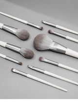 ZOREYA silver foxtail 10 makeup brushes