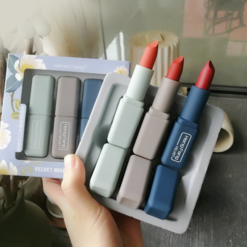 Fall winter Velvet Matte matte Morandi lipstick set