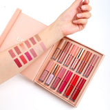 12 Color Book Lip Gloss Liquid Lipstick Authentic Suit