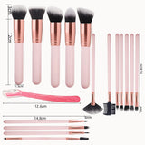 16 Makeup Brushes Suit Portable For Beginners