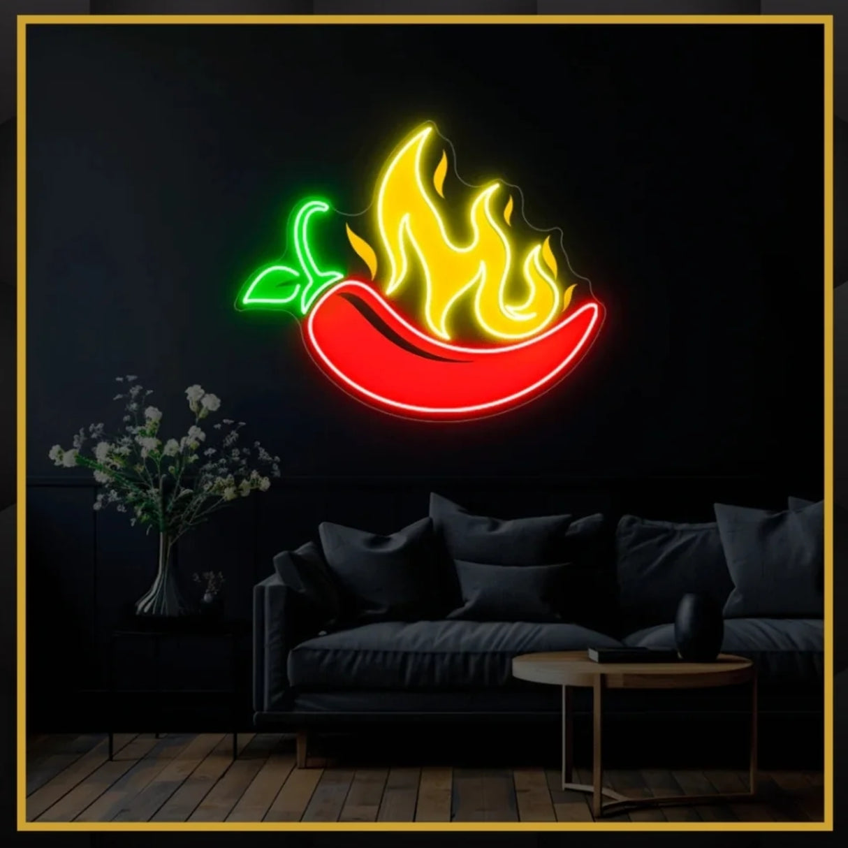 Hot Chilli UV Neon Sign