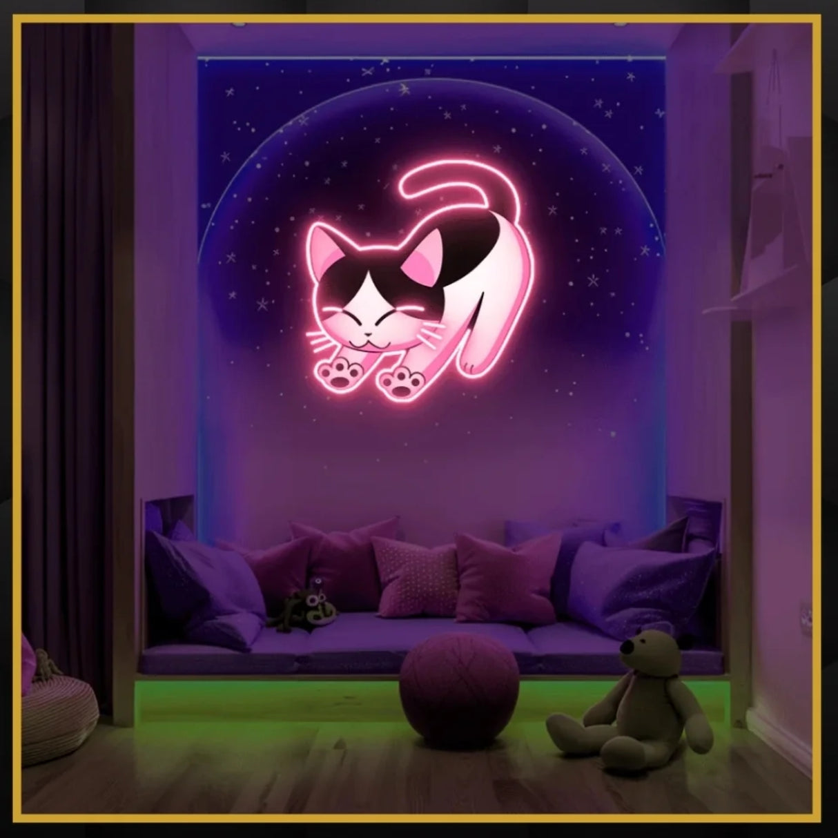 Cat UV Neon Sign