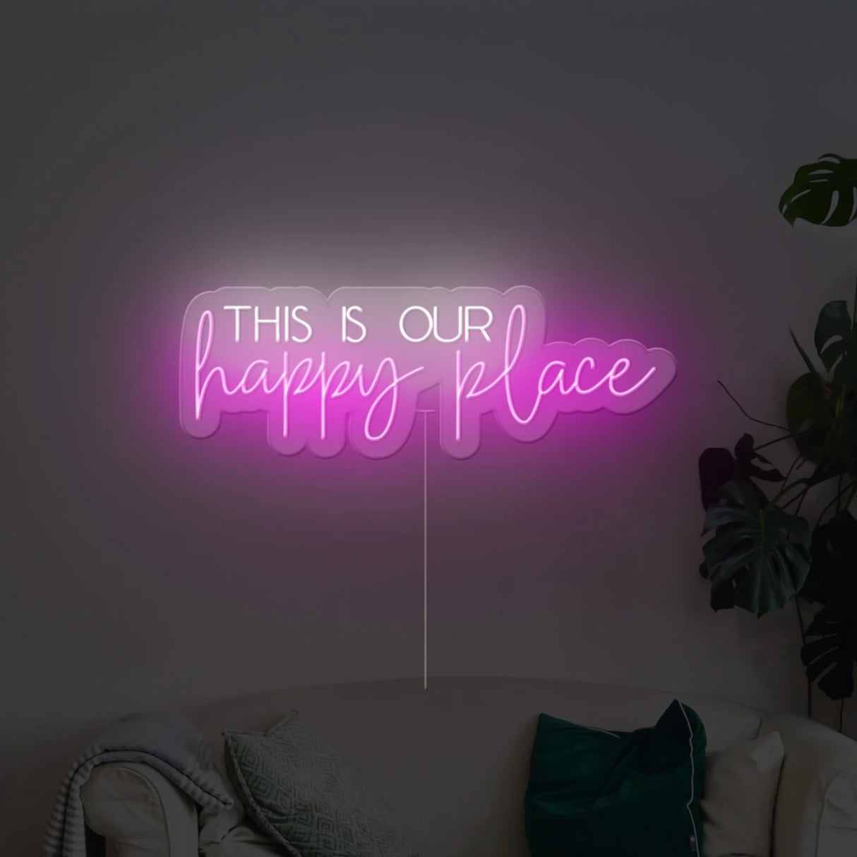 This Is Our Happy Place Neon Sign