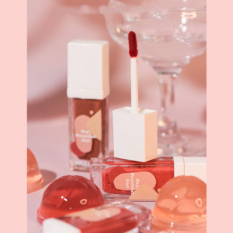 Ice-through Lip Glaze Moisturizing And Shiny Mirror Jelly Is Not Easy To Decolorize