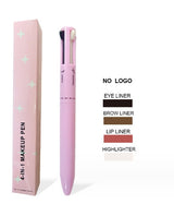 Four-in-one Cosmetic Brush Four-color Lip Liner Highlight Eyeliner Eyebrow Pencil