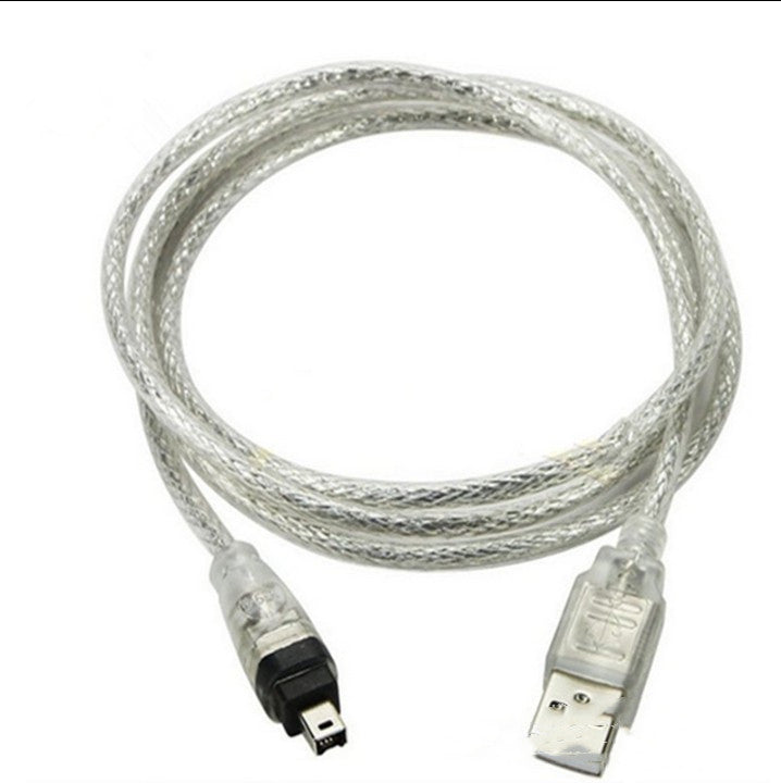 Transparent White USBAM To 4P Computer Peripherals All Cables