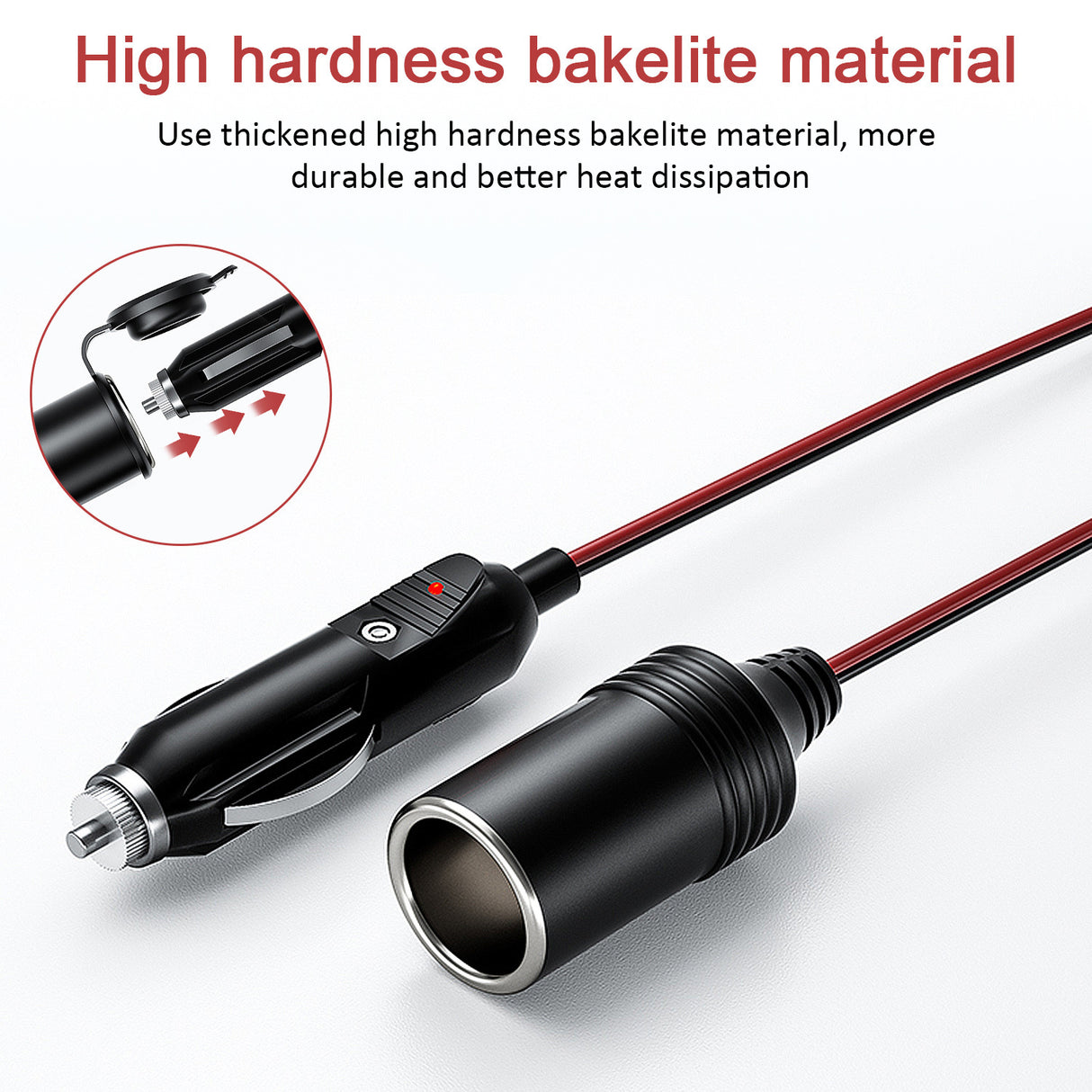 USB Power Extension Cable 4 M Car USB Cigarette Lighter