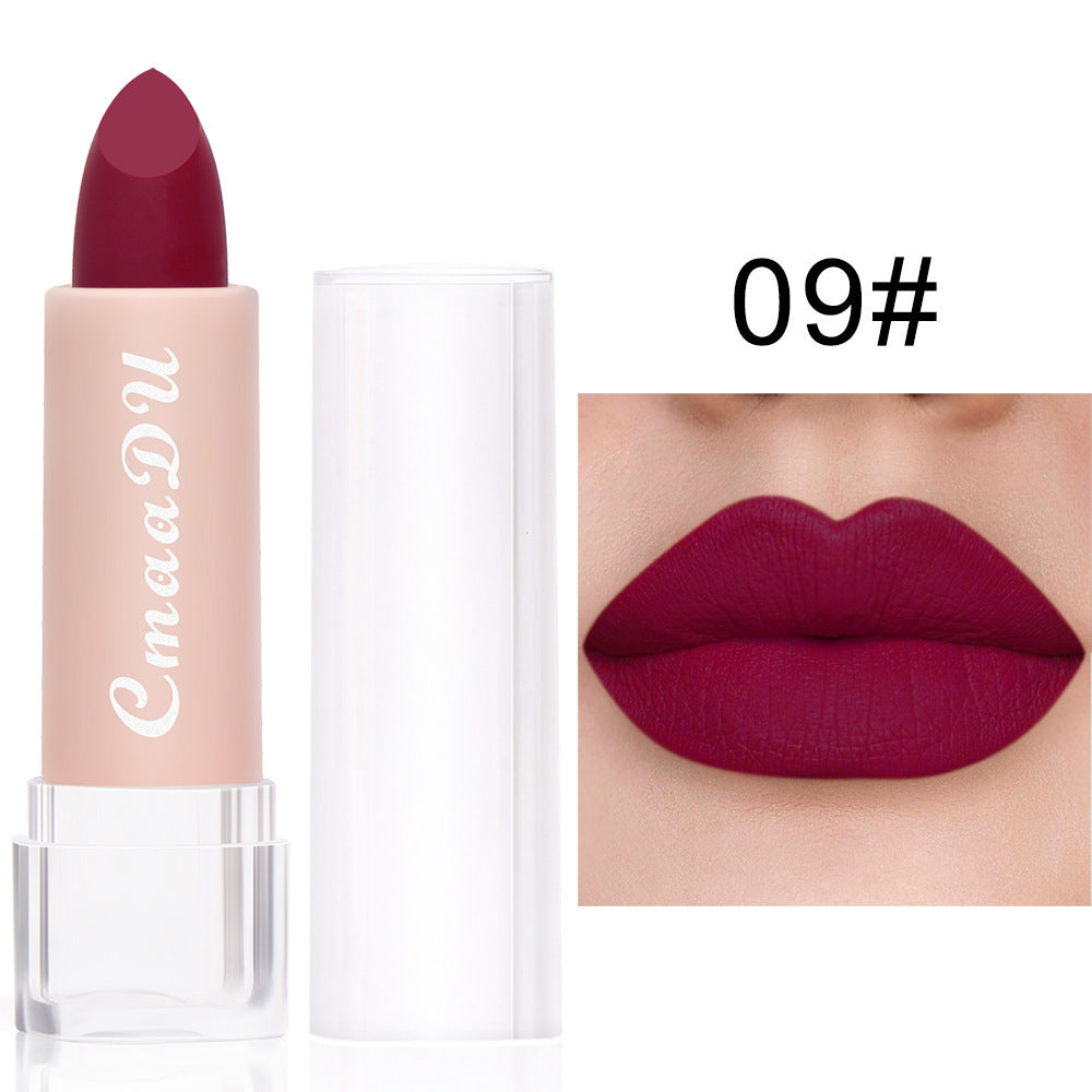 CmaaDu15 Color Matte Moisturizing Lipstick Waterproof Matte Lip Gloss