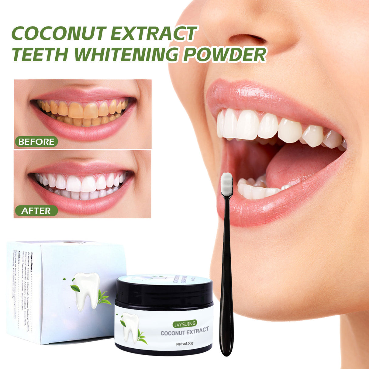 Teeth Whitening Powder Cleaning Oral Odor Care