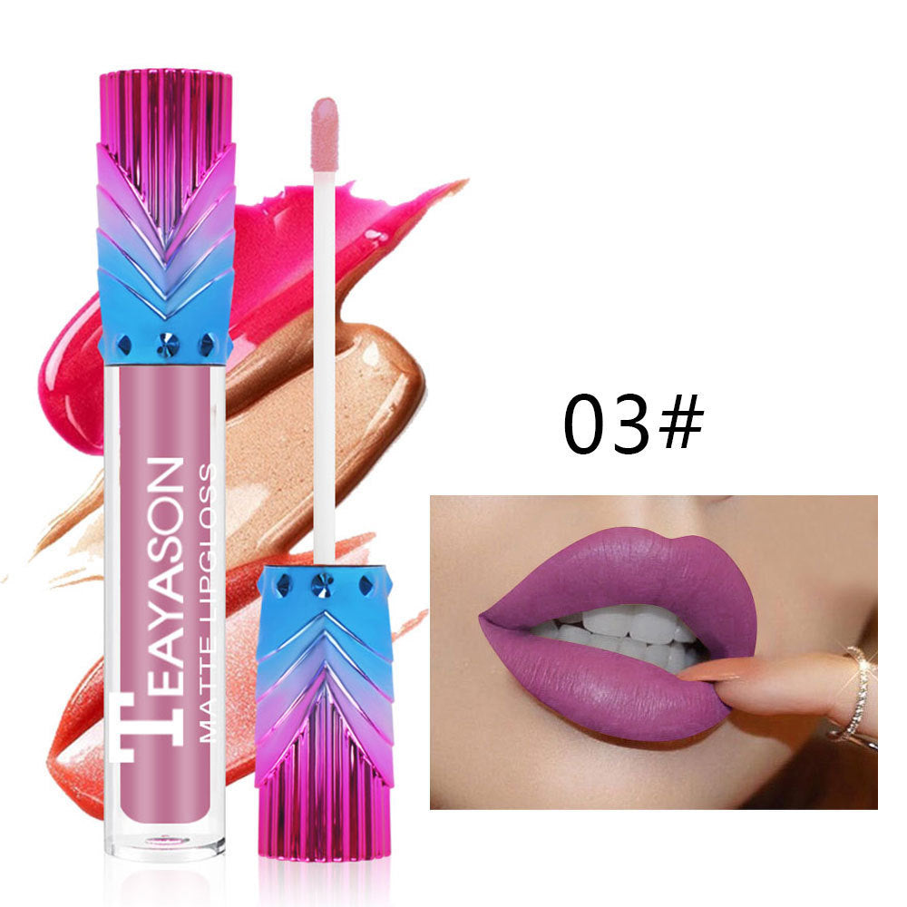 Lip Glaze Deep Red Foreign Trade Color Is Not Easy To Dip Cup Lipstick