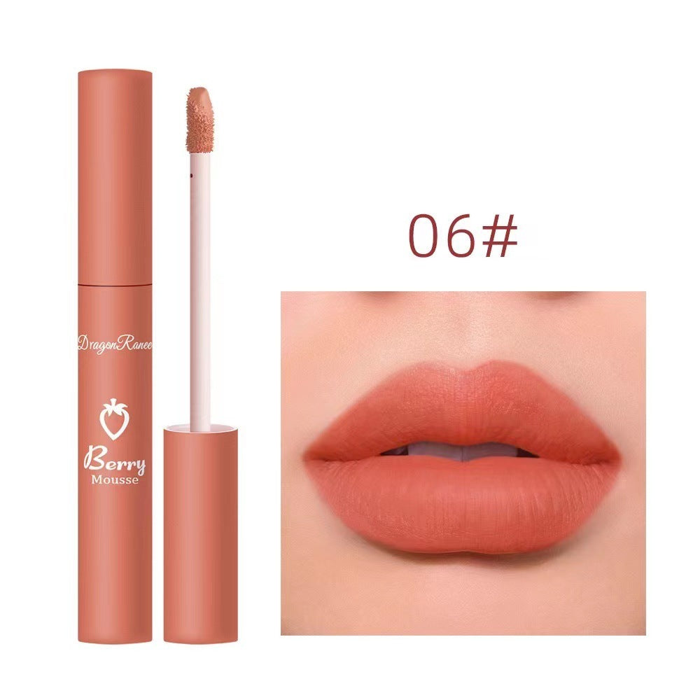 3 Strawberry Set Box Velvet Mist Matte Lip Glaze Lipstick