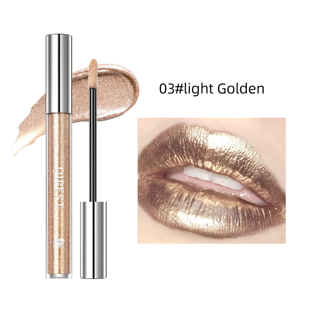 Liquid Lipstick Diamond Eye Shadow Dual-use Makeup Lasting