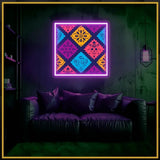 Fine Geometric Art UV Neon Sign