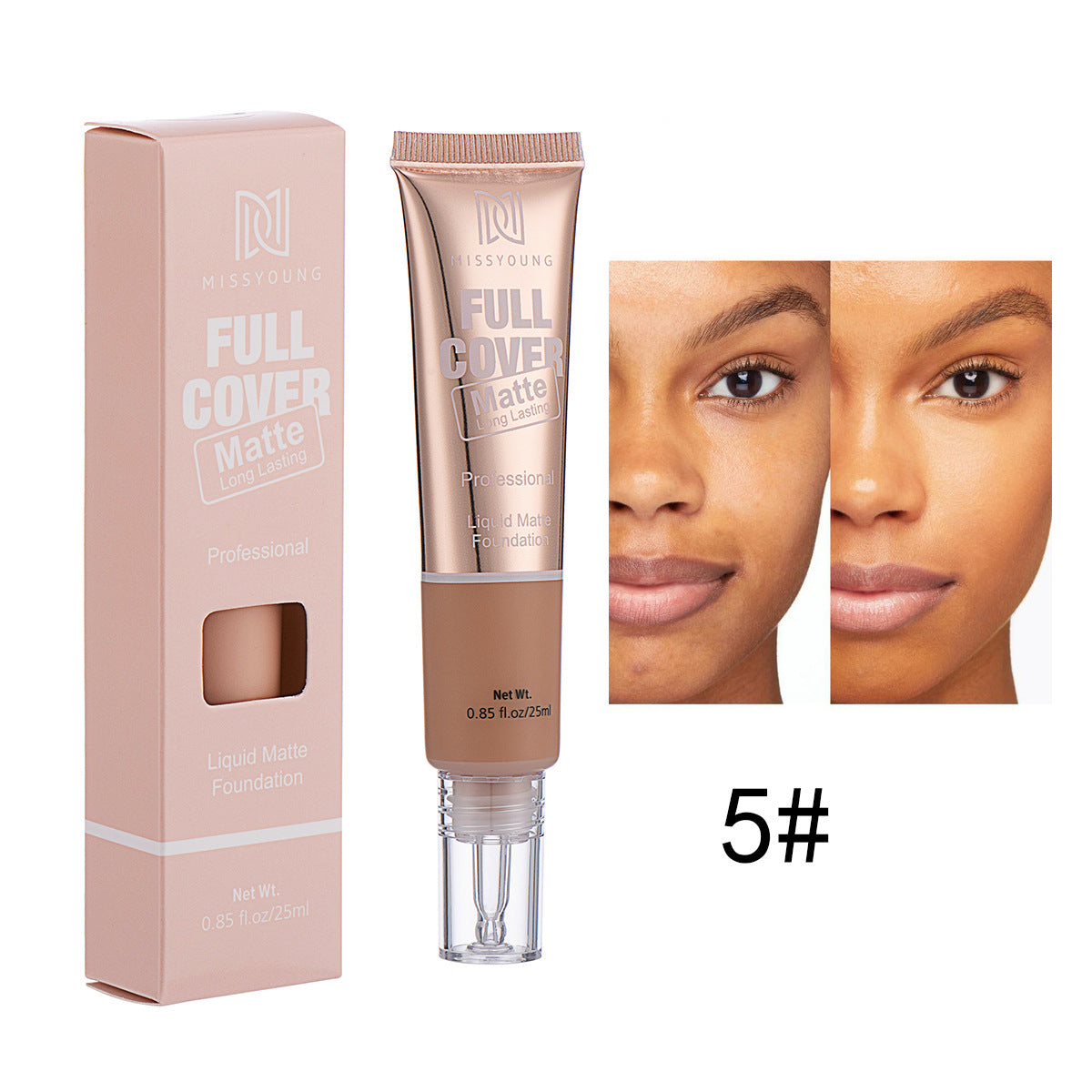 Lightweight Breathable Concealer Matte Liquid Foundation