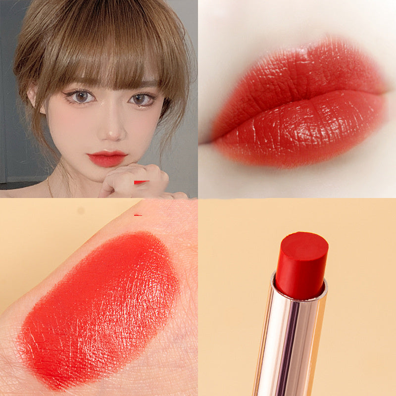 Golden Thin Tube Semi-matte Velvet Matte Moisturizing Lipstick