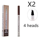 Three - or four-headed eyebrow pencils are waterproof and long-lasting