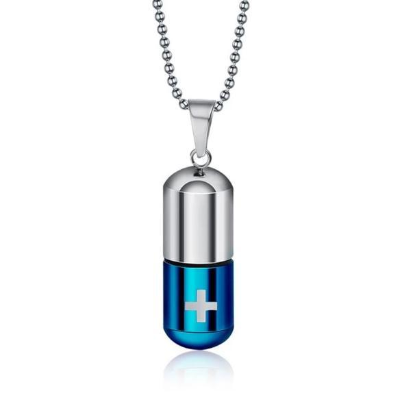 Perfume bottle pendant necklace