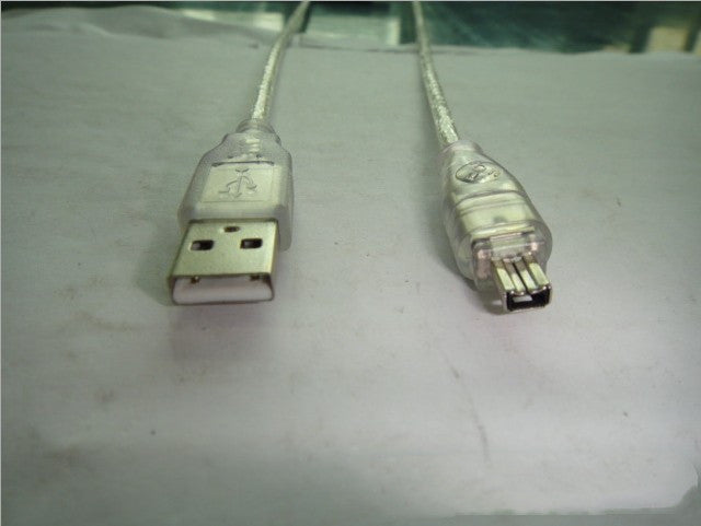 Transparent White USBAM To 4P Computer Peripherals All Cables