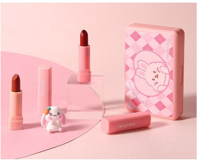 Soft Velvet Rabbit Soft Mist Lipstick Matte Mist Face Six-piece Box Set Portable