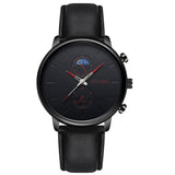 Leather Belt Two Eye Ultra-thin Quartz Men's Watch