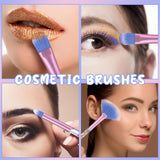 7 Pcs Quicksand Makeup Brushes With Bag