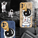 Compatible With  , Cartoon Astronaut Creative Planet Silicone Phone Case