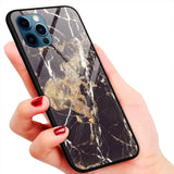 Glass Phone Case Marble Protective Cover