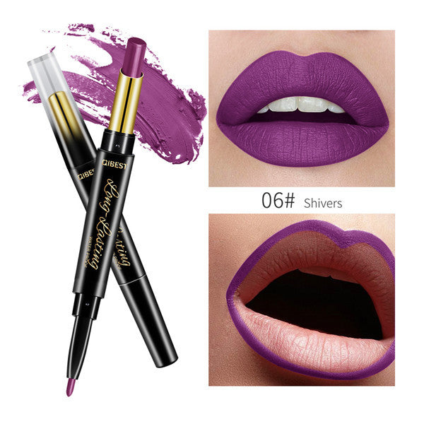 Moisturizing matte matte double-ended lipstick