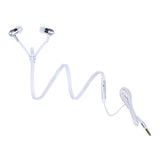 Trendy With Mic Metal Luminous Fluorescence Zipper Earphones